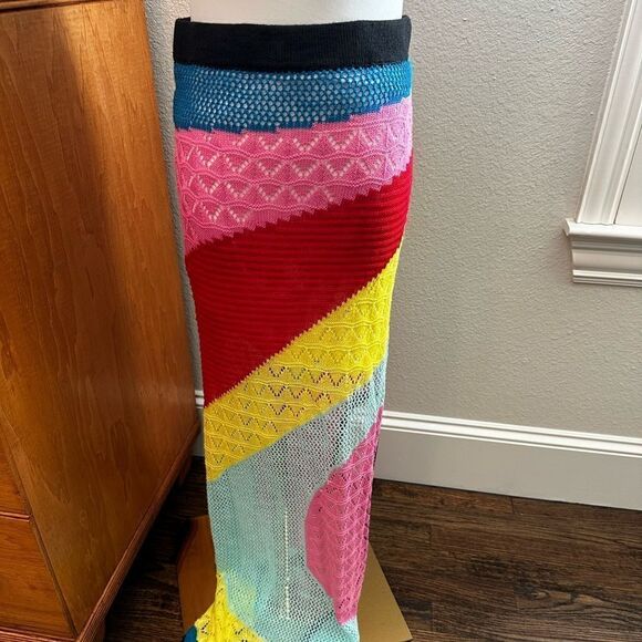 NWT STAUD Centre Rainbow
Crochet Asymmetric Midi Skirt - Picture 6 of 10
